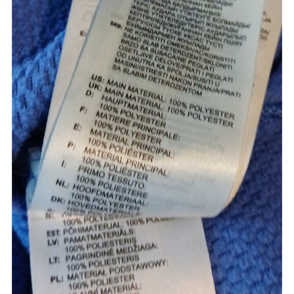 Adidas Cropped Hoodie S Blue Vertical Logo Athleisure Training Pullover EUC - Picture 7 of 8